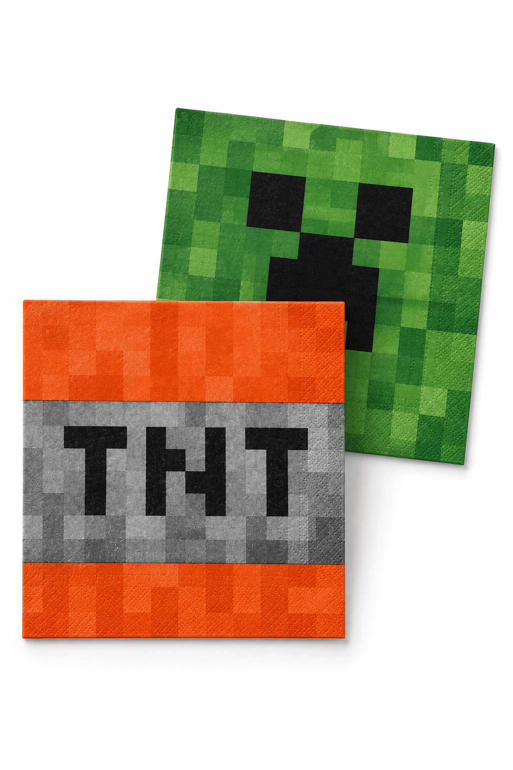Peçete Minecraft Yeşilli Turunculu 20li çift kat