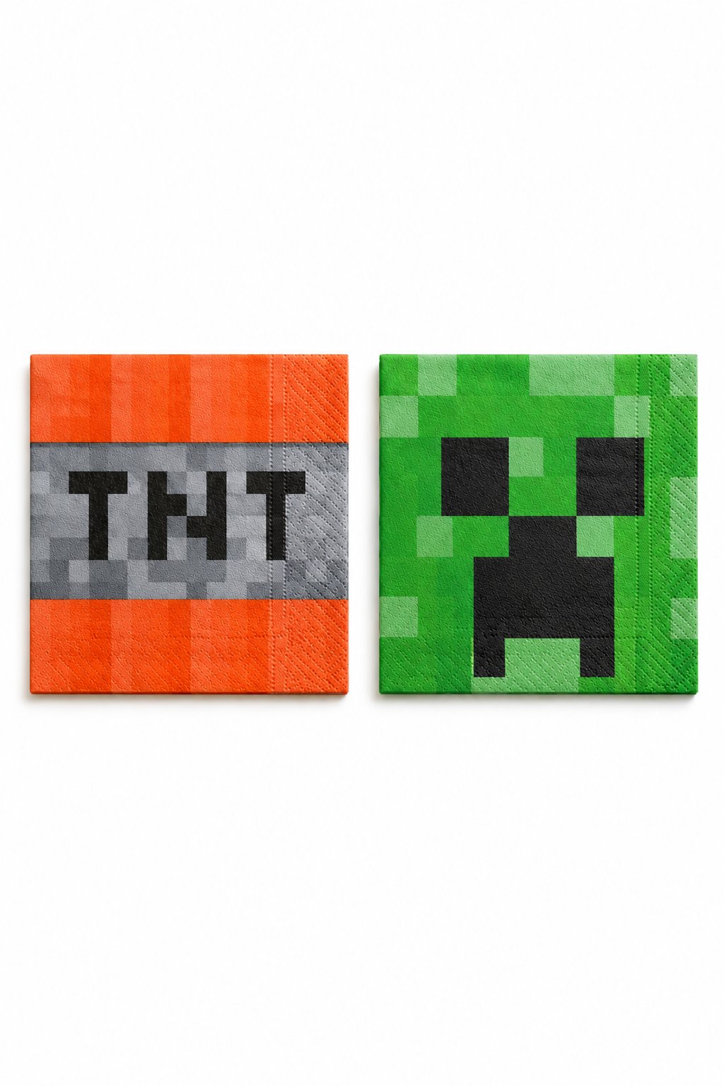 Peçete Minecraft Yeşilli Turunculu 20li çift kat