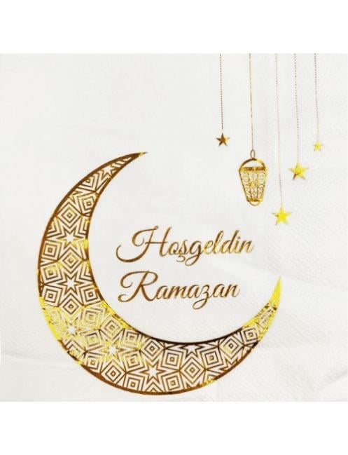 Peçete Varak baskılı Ramazan Hilal Model 20Lİ