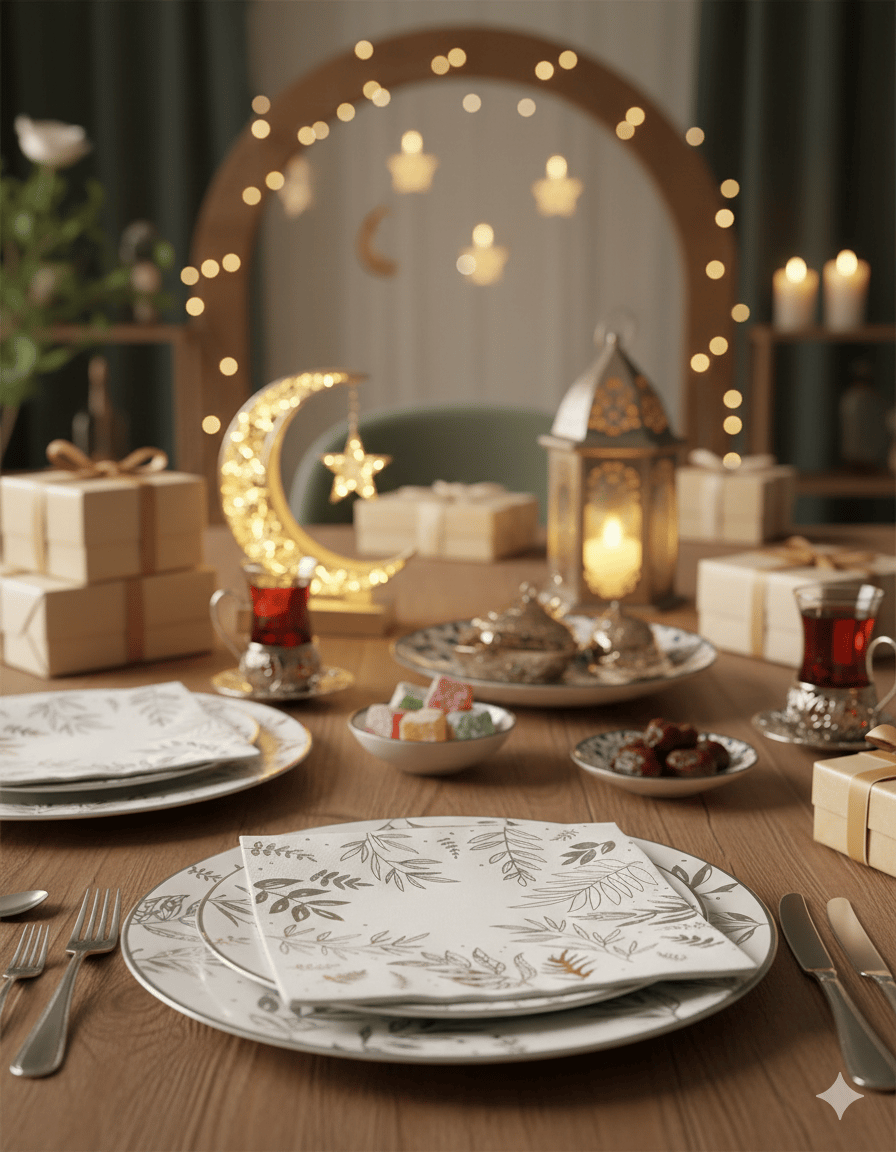 Peçete Varaklı Yaprak Model Gümüş 20 Parça