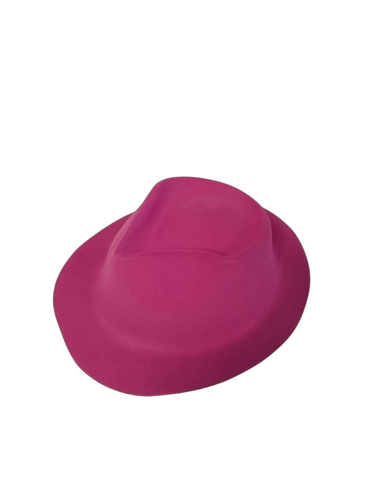Pembe Lazer Kesim Kadife Fötr Şapka Parti Şapkası