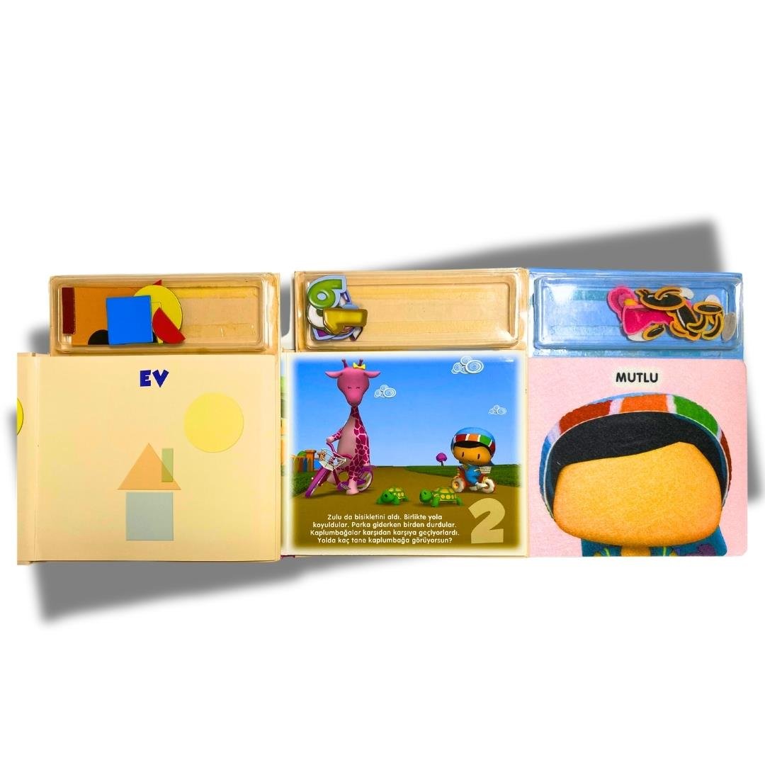 Pepee Duygular Keçe - Sayılar ve Şekiller Mıknatıslı Oyun Kitabı 3lü Set