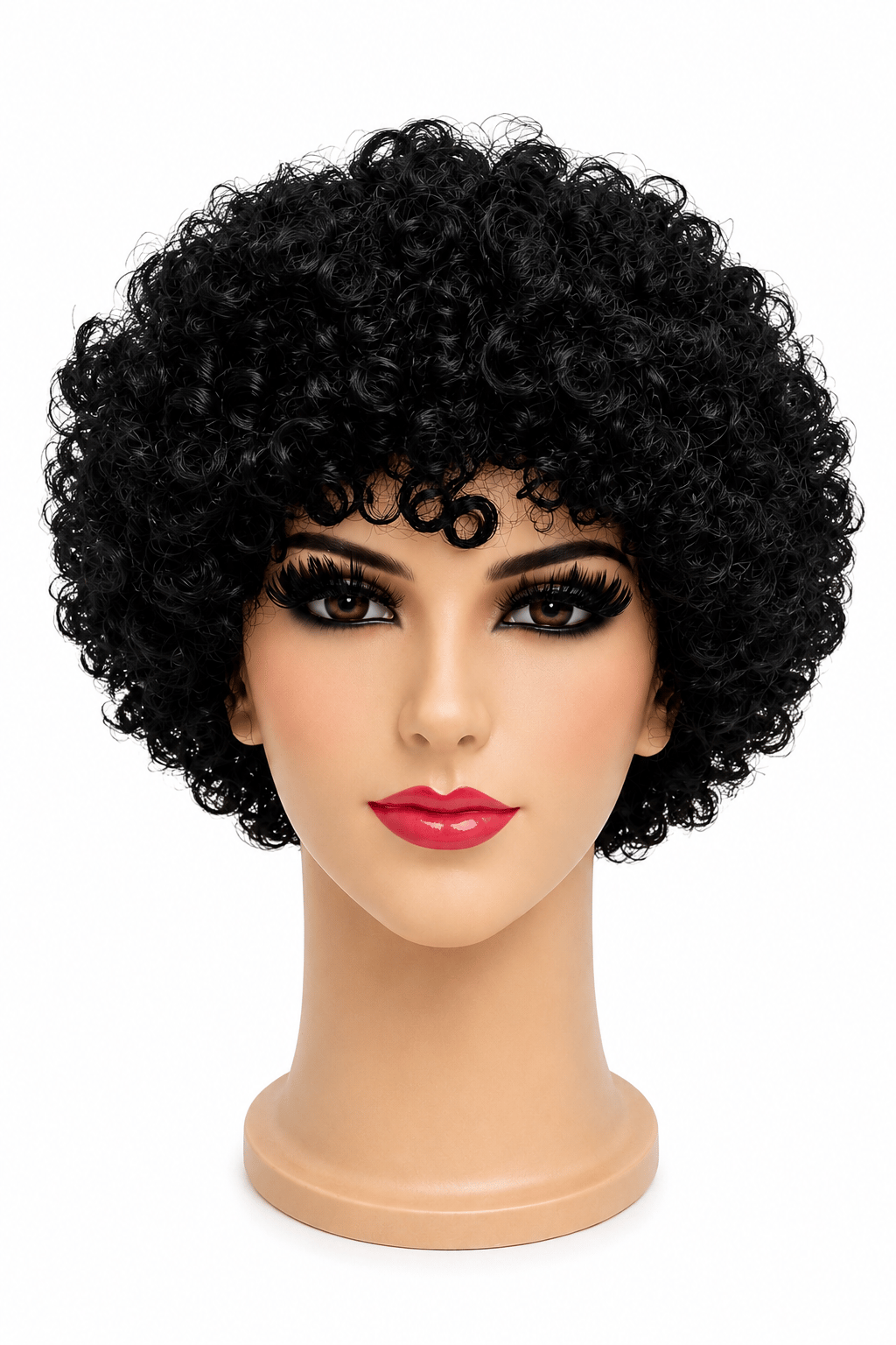 Peruk Saç Kıvırcık Bonus Afro Peruk Kumral Siyah