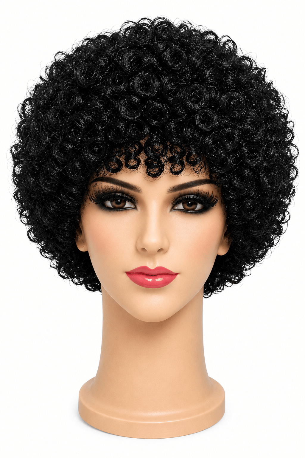 Peruk Saç Kıvırcık Bonus Afro Peruk Kumral Siyah