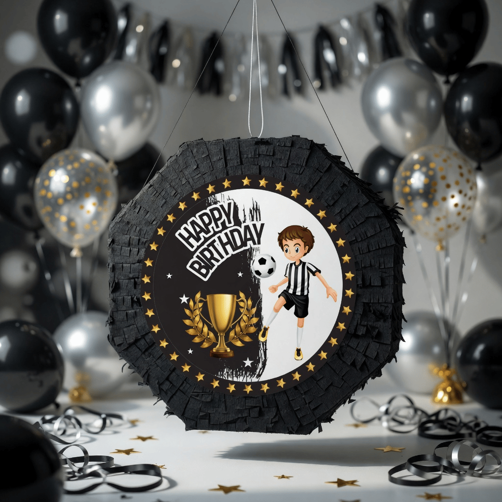 Pinyata Beşiktaş siyah beyazı sopalı 42 cm