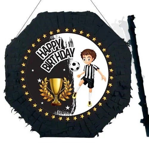 Pinyata Beşiktaş siyah beyazı sopalı 42 cm