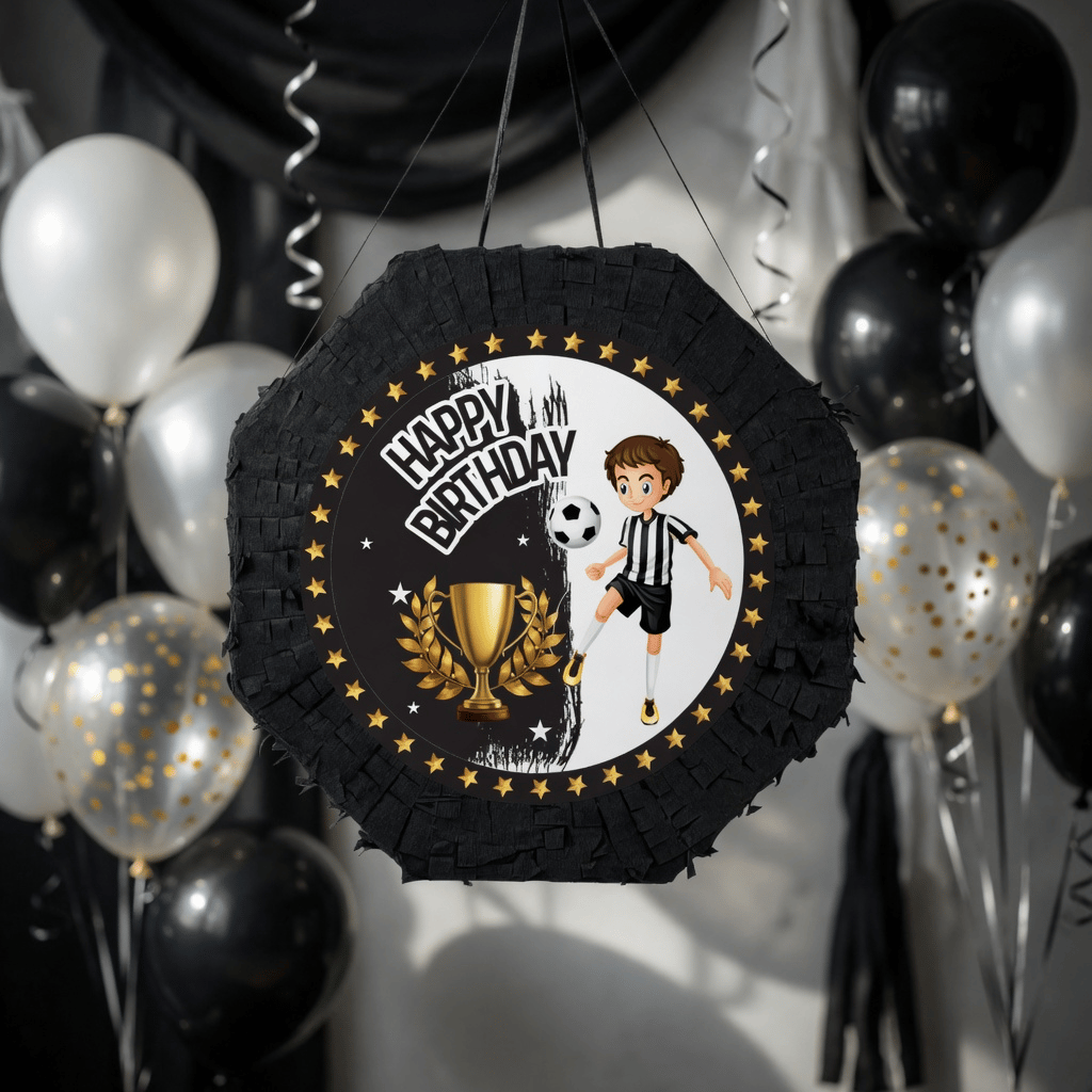 Pinyata Beşiktaş siyah beyazı sopalı 42 cm