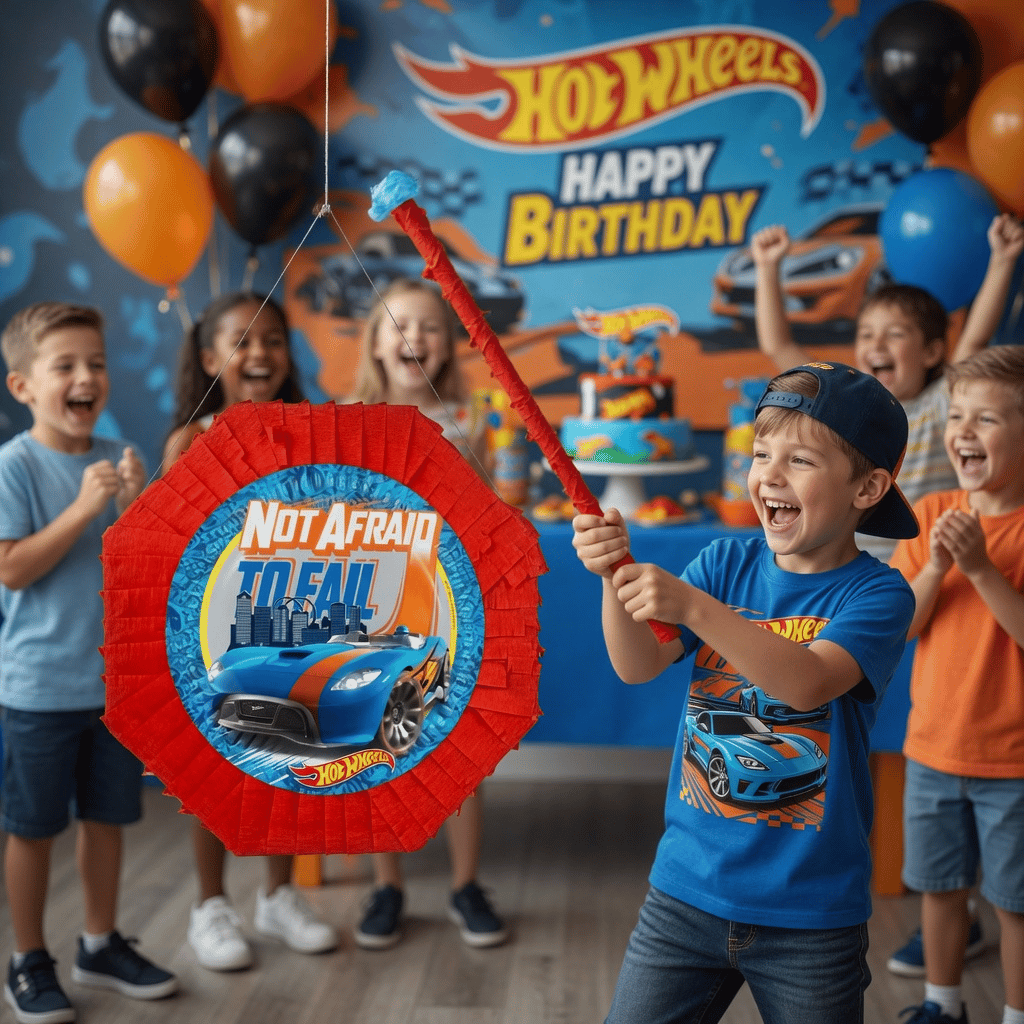 Pinyata HOT WHEELS sopalı 42 cm sopalı