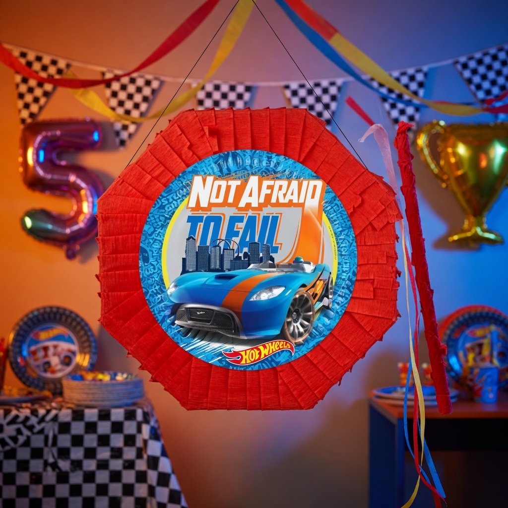Pinyata HOT WHEELS sopalı 42 cm sopalı
