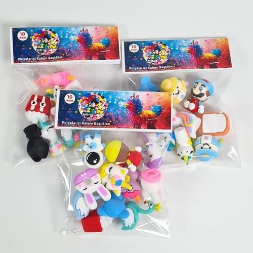 Pinyata İçi Karışık Figürlü Kalem Başlığı 10 Adet