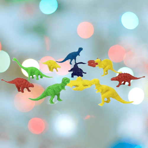 Pinyata İçi Oyuncak Renkli Dinozorlar 10lu Paket Pinyata Patlatma Oyunu Küçük Oyuncaklar