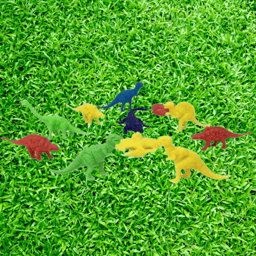Pinyata İçi Oyuncak Renkli Dinozorlar 10lu Paket Pinyata Patlatma Oyunu Küçük Oyuncaklar