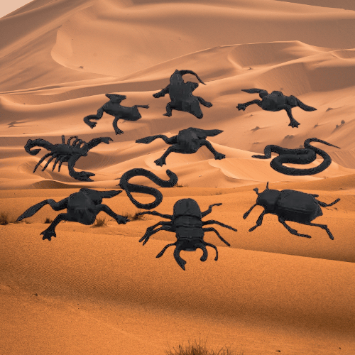 Pinyata İçi Oyuncak Siyah Böcekler 10 lu set Pinyata Patlatma Oyuncağı-Cadılar Bayramı