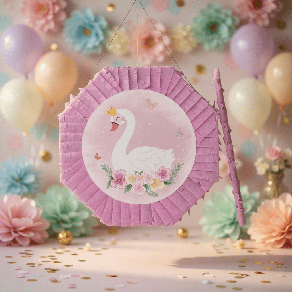 Pinyata KUĞU Pembe 42 cm sopalı