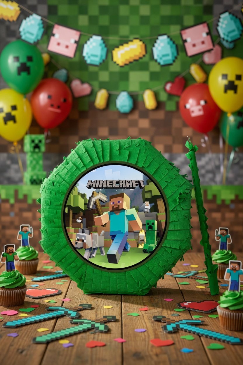 Pinyata MİNECRAFT 42cm sopalı