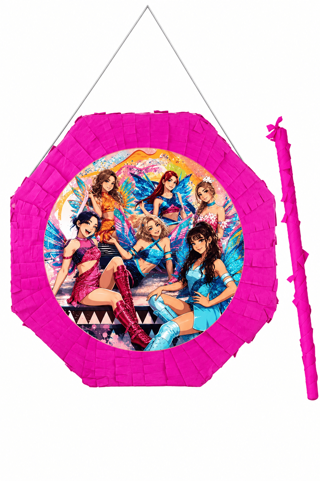 Pinyata PEMBE MANİFEST 42 cm sopalı