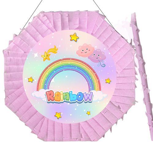Pinyata RAİNBOW 42 cm sopalı PEMBE 