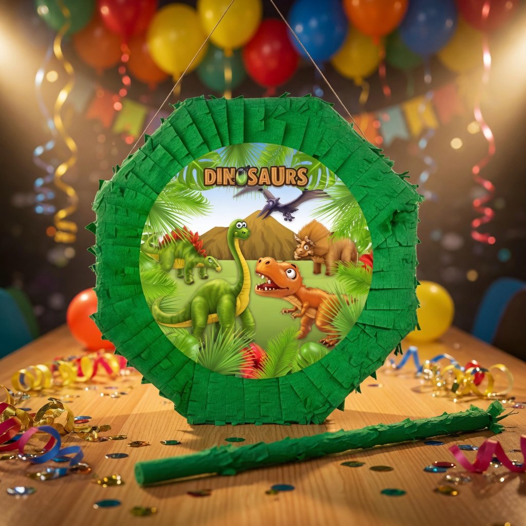 Pinyata Sevimli Dinozor Pinyata 42 cm + Sopası