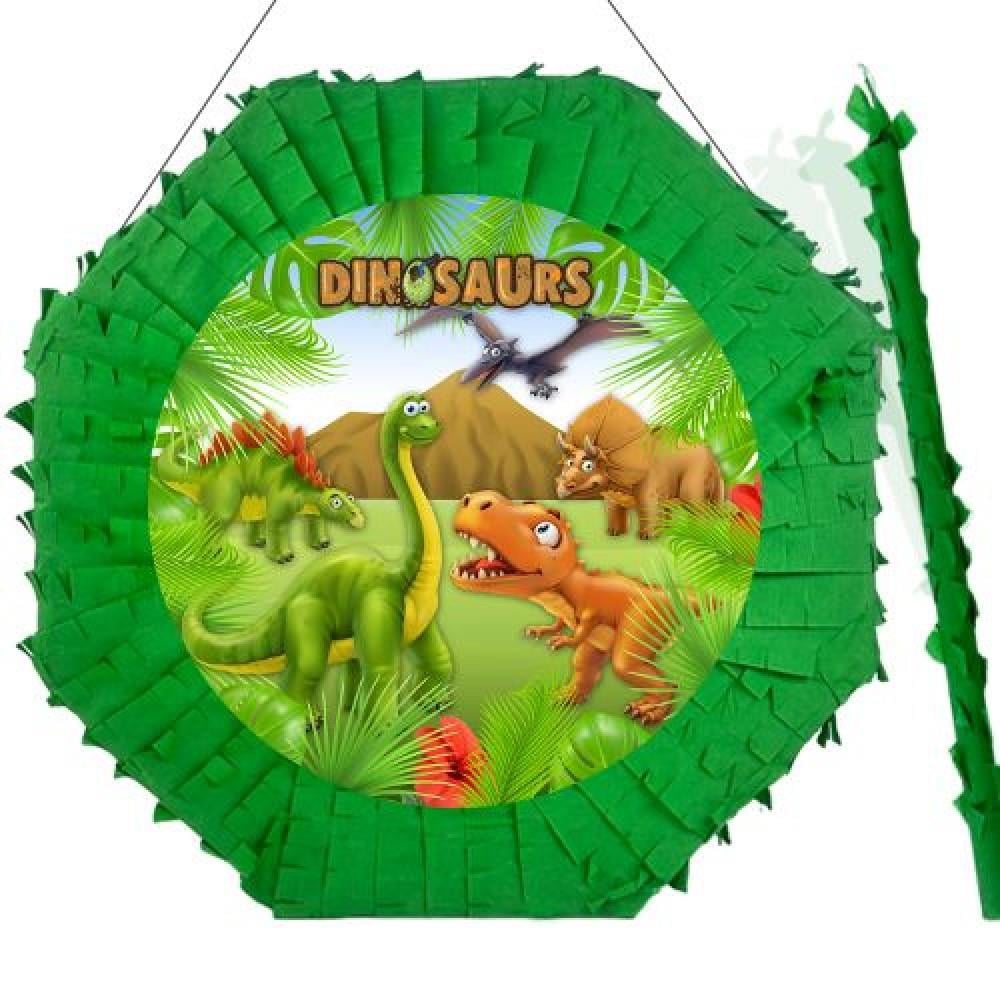 Pinyata Sevimli Dinozor Pinyata 42 cm + Sopası Doğum günü eğlencesi