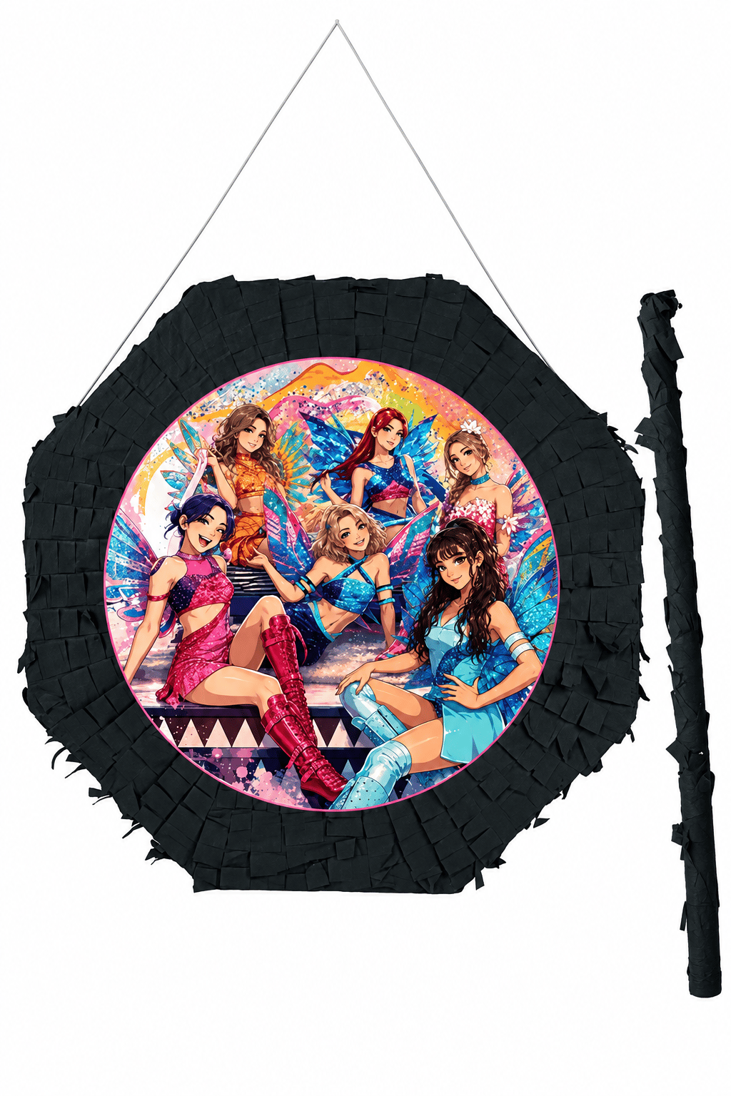 Pinyata SİYAH MANİFEST 42 cm sopalı