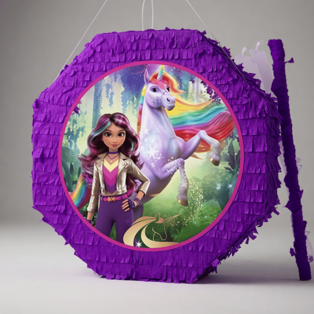 Pinyata Unicorn Akademi Pinyata 42 cm + Sopası