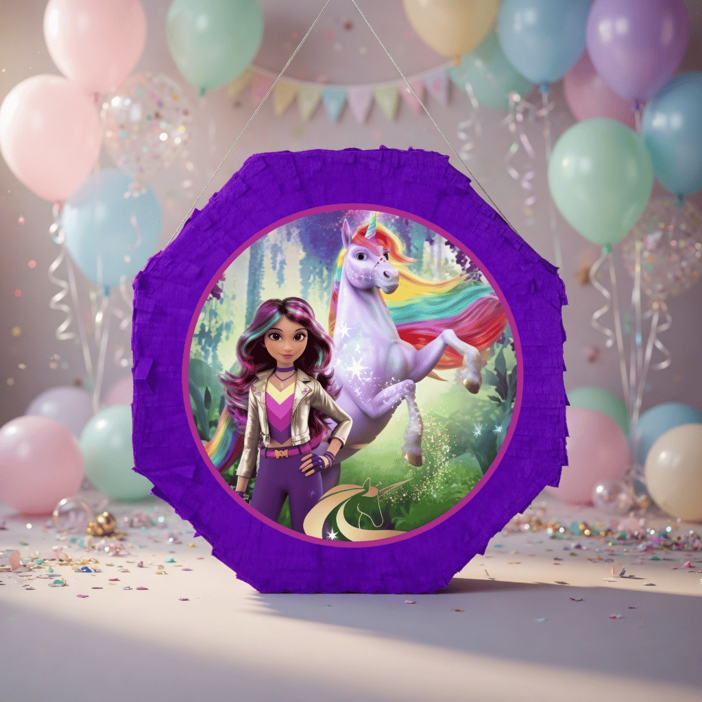 Pinyata Unicorn Akademi Pinyata 42 cm + Sopası