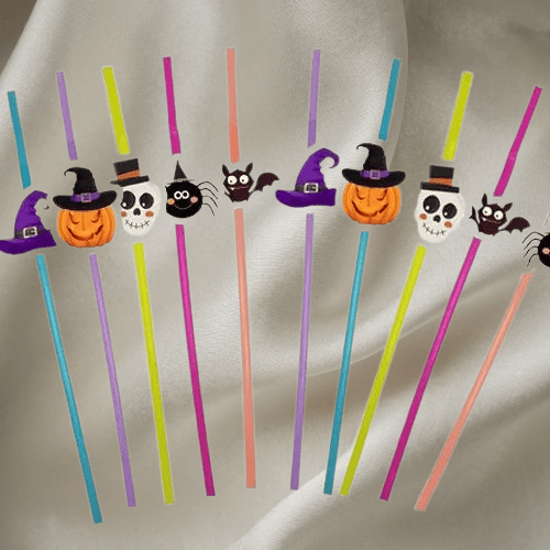 Pipet Halloween -Cadılar Bayramı 10lu Artistik Körüklü Pipet