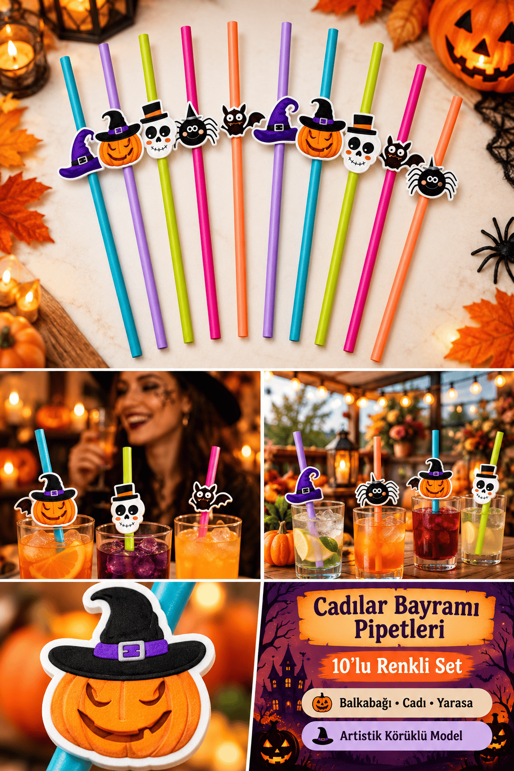 Pipet Halloween -Cadılar Bayramı 10lu artistik 