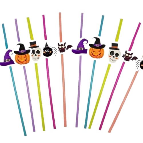 Pipet Halloween -Cadılar Bayramı 10lu Artistik Körüklü Pipet