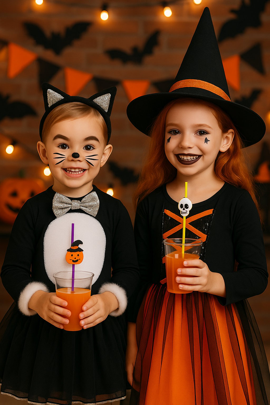 Pipet Halloween -Cadılar Bayramı 10lu Artistik Körüklü Pipet
