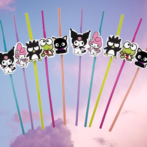 Pipet KUROMİ körüklü 10 lu artistik Doğum Günü Pipeti