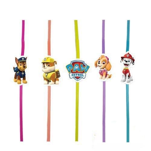 Pipet Paw Patrol lisanslı10 lu artistik pipet  doğum günü eğlenceli pipet