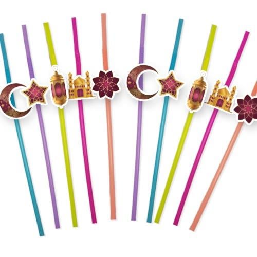 Pipet Ramazan ve dini temalı  pipet 10 lu artistik pipet Bordo