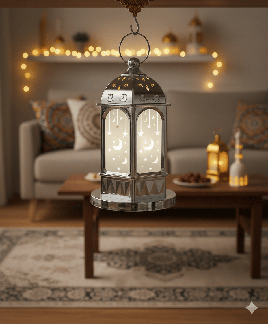 Ramazan Fener Ledli Gumuş Tabanlı Parlak Model 16 Cm