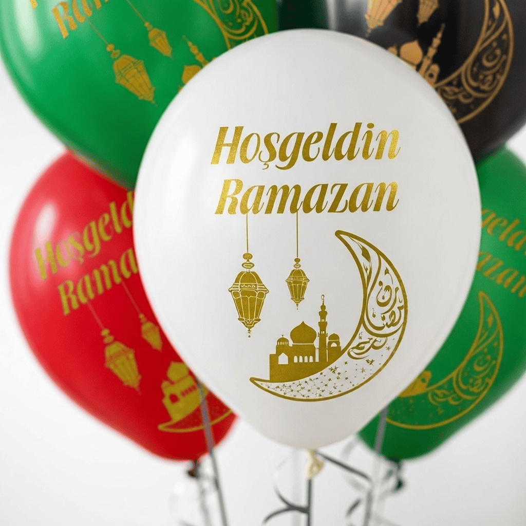 RAMAZAN Temalı 10 lu lateks 12 baskılı karışık renk