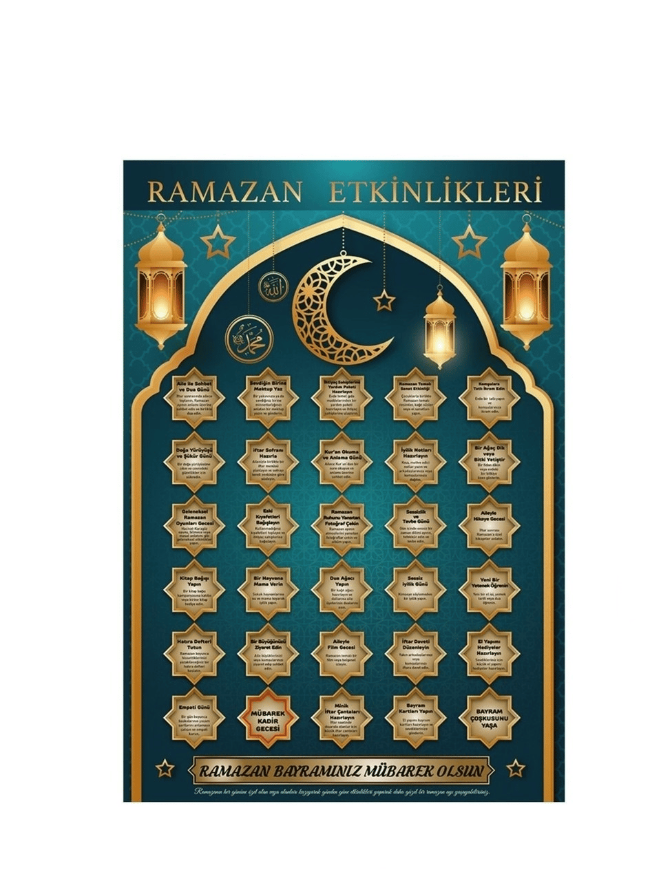 RAMAZAN Yeşil Kazınabilen Ramazan Ayı Etkinlikleri ve Imsakiye