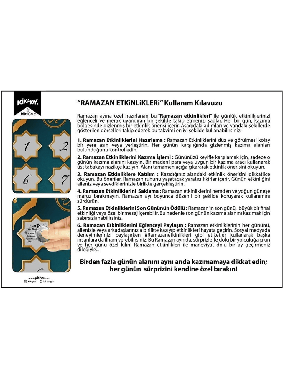 RAMAZAN Yeşil Kazınabilen Ramazan Ayı Etkinlikleri ve Imsakiye
