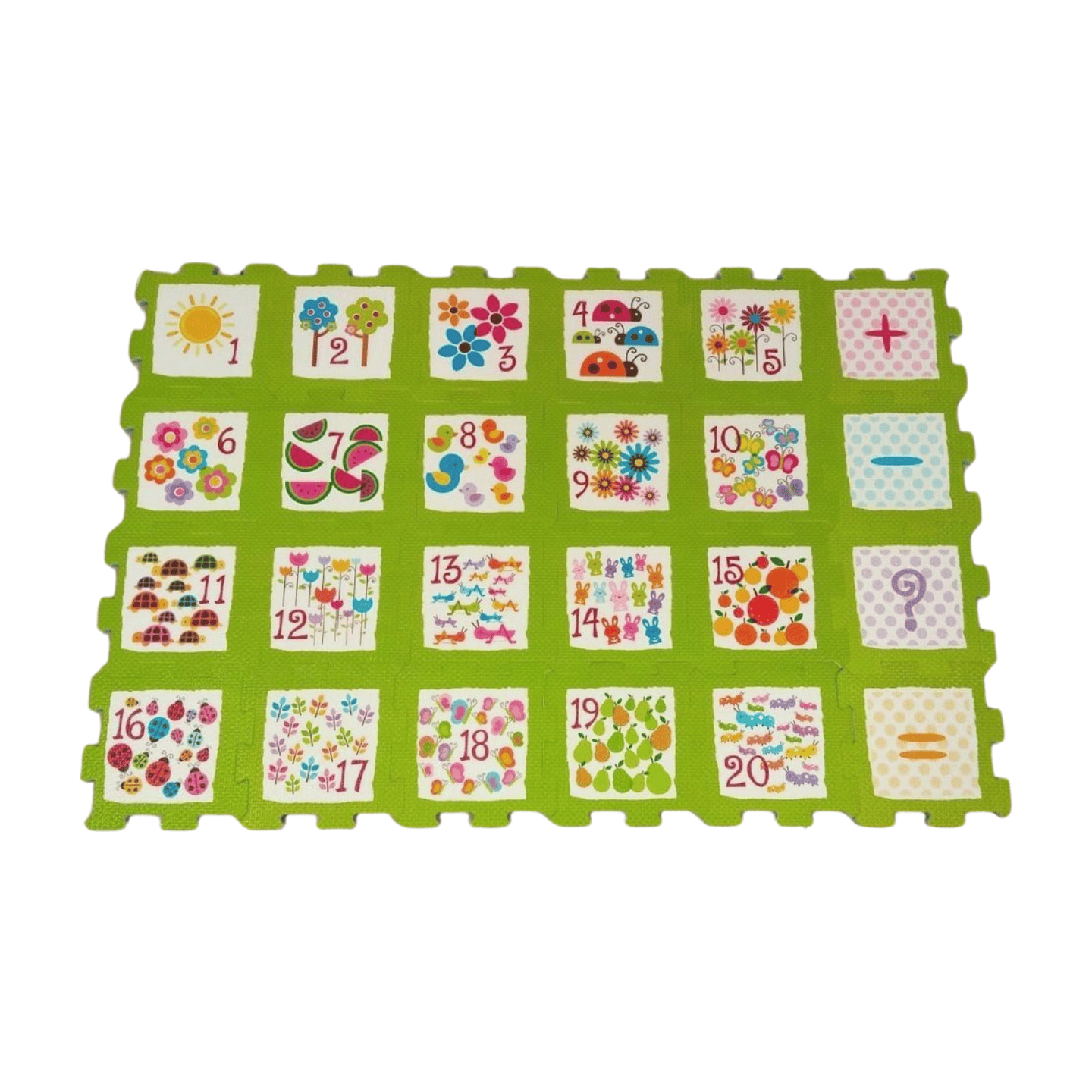 Restoys Matematik İşlem Çocuk Oyun Halısı Oyun Matı Yer Kaplama Puzzle Sünger Sayılı 24 Parça