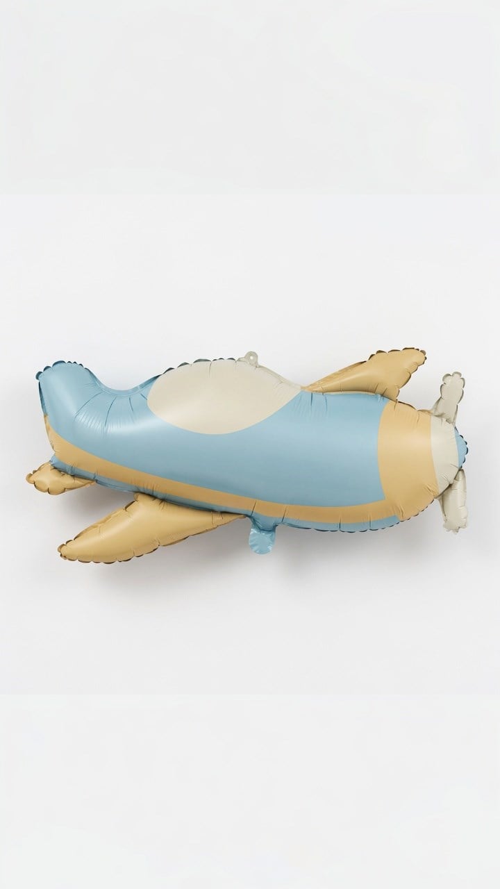 Retro Uçak Folyo Balon 78x42 cm Uçak Temalı Doğum Günü Parti Süsü Dekorasyon Balonu