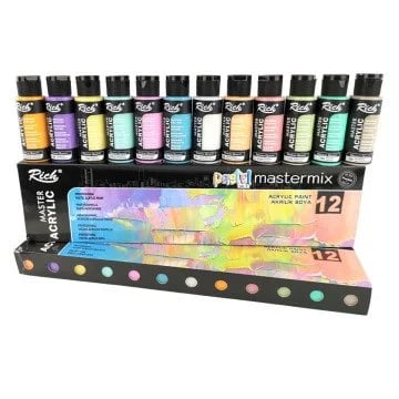 Rich Akrilik Boya Master Mix Pastel Renk Set 12 Li