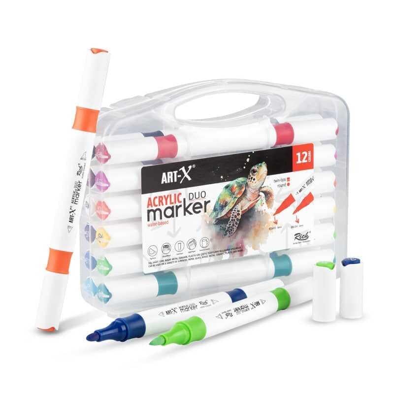 Rich Art-X Acrylıc Marker Duo 12 Li Set 18057