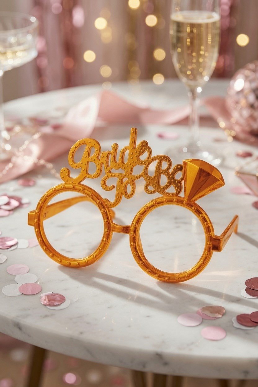 Rose Gold Bride To Be Parti Gözlüğü Bekarlığa Veda Plastik Parti Aksesuarı