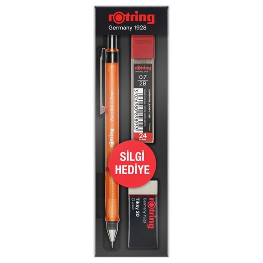 Rotring Okul Seti Turuncu Silgi+Min+Versatil Kalem Seti