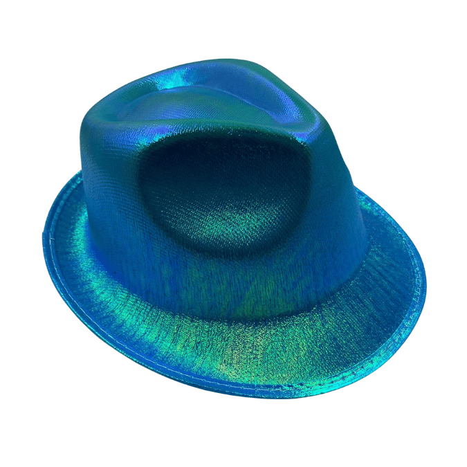 Şapka HOLOGRGRAMLI MAVİ Lazer Kesim  Fötr Şapka