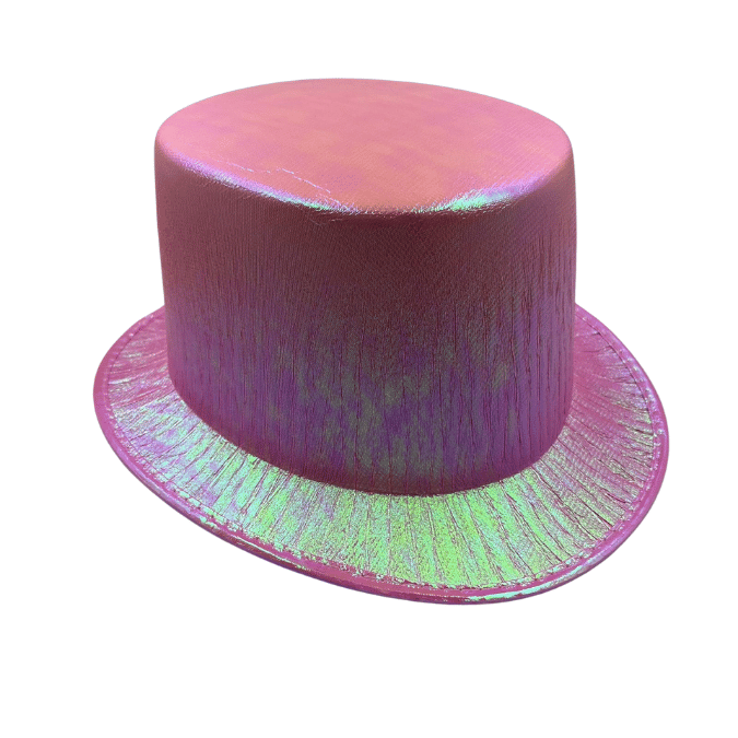Şapka HOLOGRGRAMLI PEMBE Sihirbaz modeli silindir