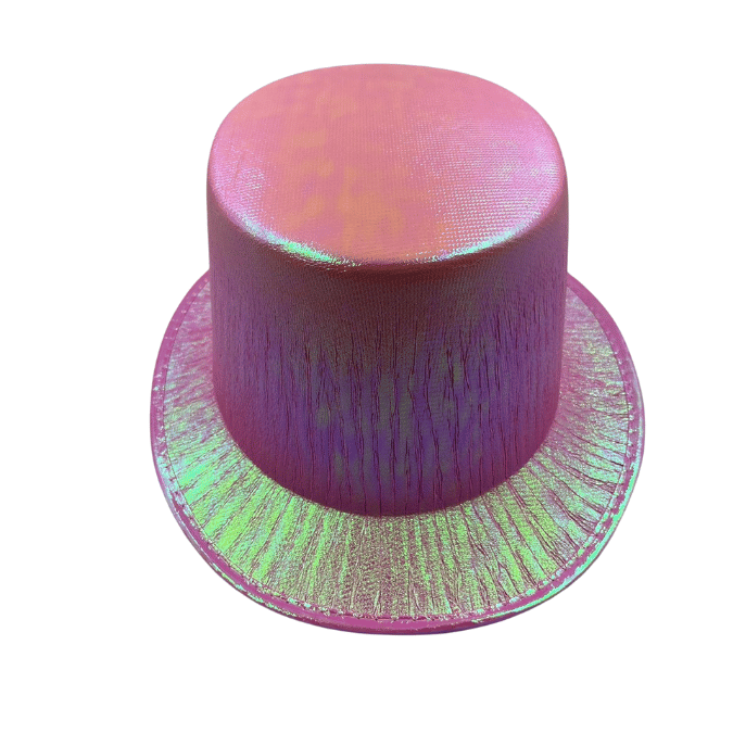 Şapka HOLOGRGRAMLI PEMBE Sihirbaz modeli silindir