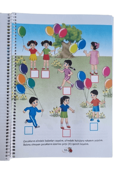 Sırada Ne Var - Okul öncesi Matematik Kitabı Spiralli 96 sayfa etkinlik ve aktivite kitabı