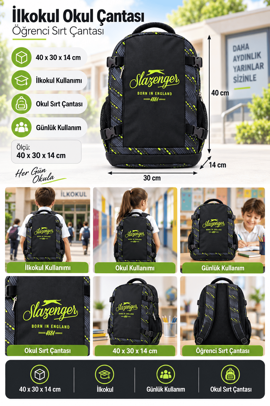 Slazenger Sırt Çantası 22100