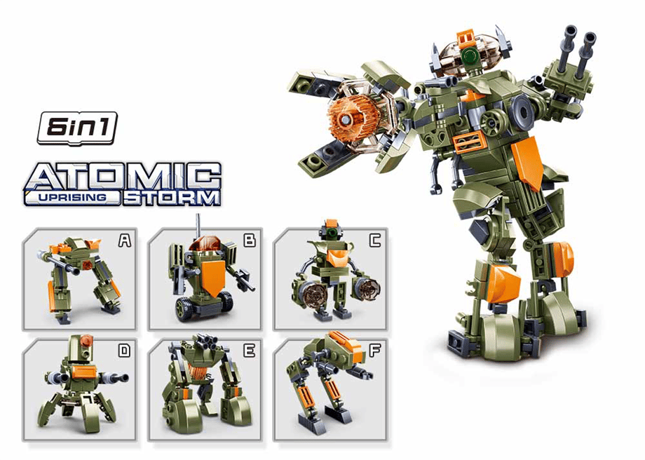 Sluban Atomic Storm Space Uzay Robotu 6in1