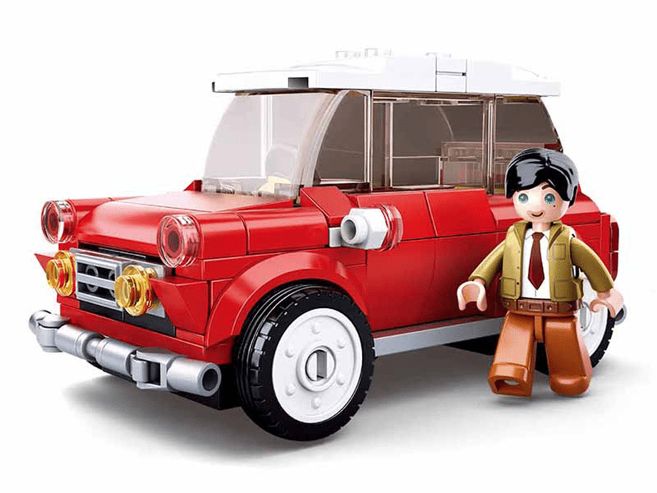Sluban Model Bricks Kırmızı Retro Araba